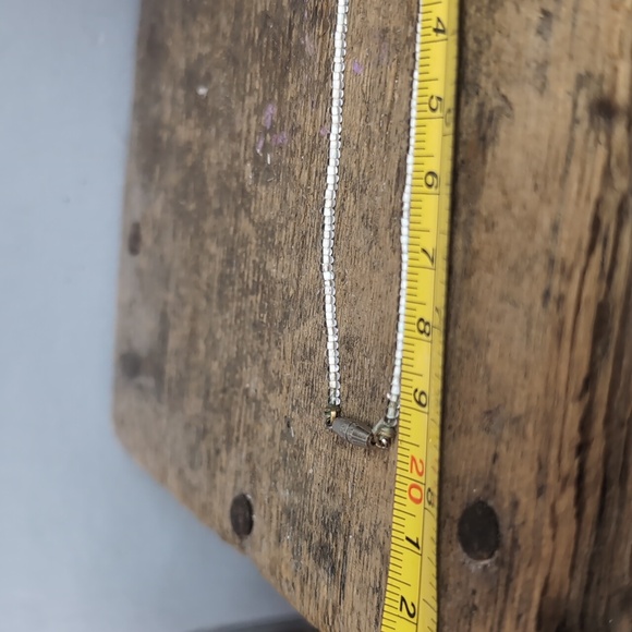 Vintage Hand Painted Glass Bead & Seed Bead Necklace - Picture 5 of 5